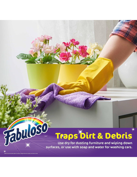 Paños de limpieza de microfibra Fabuloso - 8 unidades 33x33 cm Paños de limpieza de microfibra Fabuloso - 8 unidades 33x33 cm