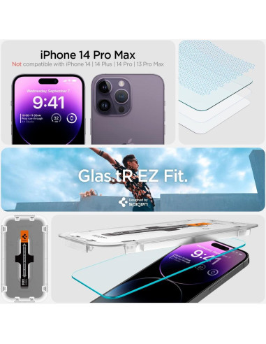 Protector de Pantalla Vidrio Templado Spigen iPhone 14 Pro Max