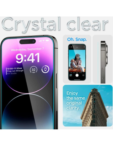 Protector de Pantalla Vidrio Templado Spigen iPhone 14 Pro Max