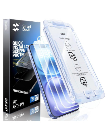 SMARTDEVIL Protector de Pantalla para iPhone 16 Vidrio Templado