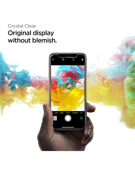 Protector de Pantalla Vidrio Templado Spigen iPhone 11 Pro Max 2 Pzas Protector de Pantalla Vidrio Templado Spigen iPhone 11 Pro Max 2 Pzas