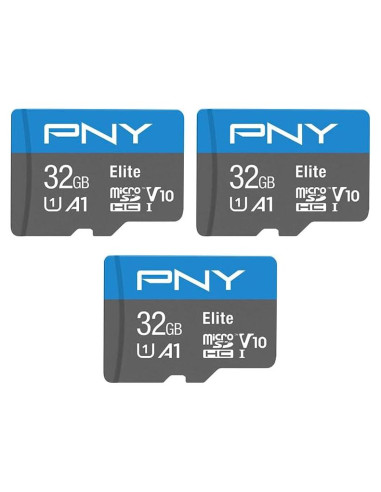 Tarjeta de Memoria microSD PNY Elite 32GB 3-Pack UHS-I 100MB/s