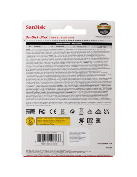 Pendrive SanDisk Ultra 32GB USB 3.0 100MB/s Multicolor Pendrive SanDisk Ultra 32GB USB 3.0 100MB/s Multicolor