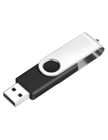 Unidad Flash USB 2.0 EASTBULL 1GB Giratoria Negra