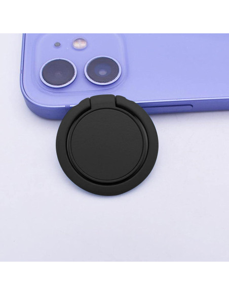 Soporte de Anillo para Teléfono Wansurs Negro Ultra Delgado Soporte de Anillo para Teléfono Wansurs Negro Ultra Delgado