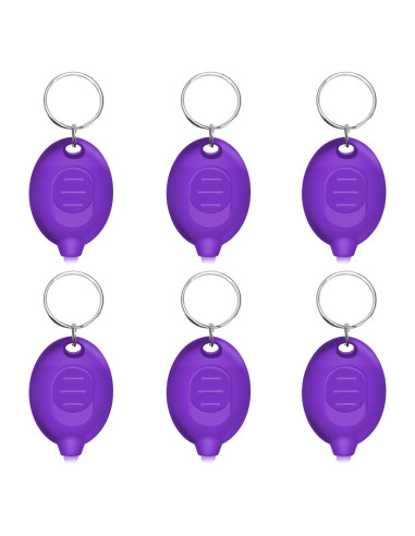Linterna Mini UV LED Daemson de Llavero - 12 Lúmenes - 6 Piezas