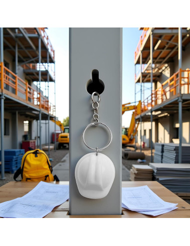 Llave de cadena 3D casco de seguridad Junfamilee blanco