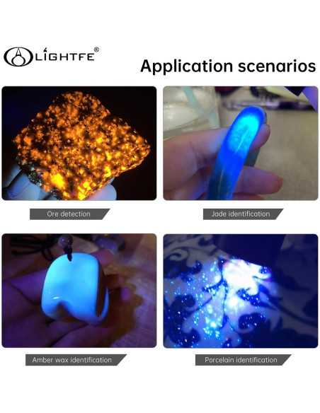 Linterna UV Recargable LIGHTFE Mini05D Compacta 365nm Linterna UV Recargable LIGHTFE Mini05D Compacta 365nm