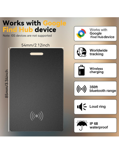 Localizador de billetera FYSCKEJI Bluetooth IP68 Android