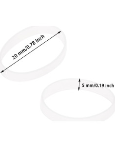 Sujetacables de Silicona ONLYKXY 100 Piezas 20 mm Transparente 2