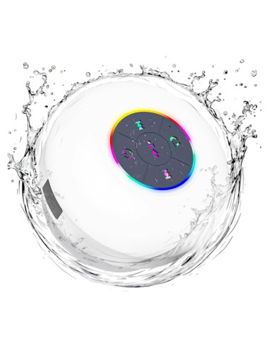 Altavoz Bluetooth Impermeable Luzsco con Ventosa y LED