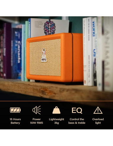 Altavoz Bluetooth Portátil Orange Caja Naranja 50W 15h Batería