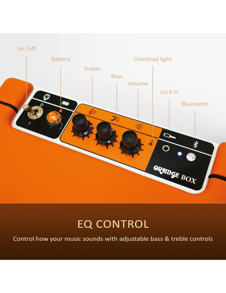 Altavoz Bluetooth Portátil Orange Caja Naranja 50W 15h Batería Altavoz Bluetooth Portátil Orange Caja Naranja 50W 15h Batería