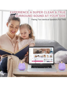 Altavoz Bluetooth Portátil Svemei Kitty Púrpura, 40h Batería 2