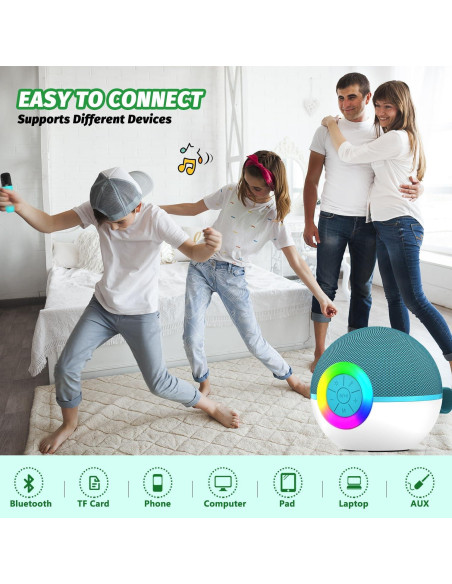 Máquina de Karaoke Mini Mgaolo T97 Bluetooth 5.3 Verde Máquina de Karaoke Mini Mgaolo T97 Bluetooth 5.3 Verde