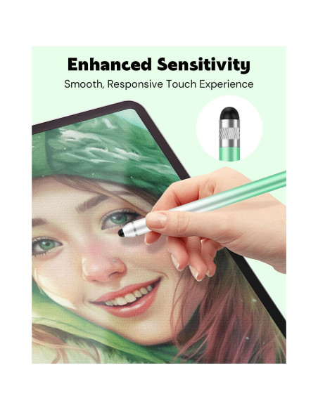 Bolígrafo Stylus AmberVec Doble Punta Universal 2 Pzs Rosa Púrpura Bolígrafo Stylus AmberVec Doble Punta Universal 2 Pzs Rosa Púrpura