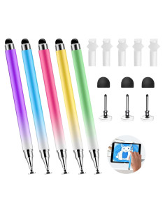 Paquete de 5 bolígrafos stylus Wrseler 3 en 1 alta precisión