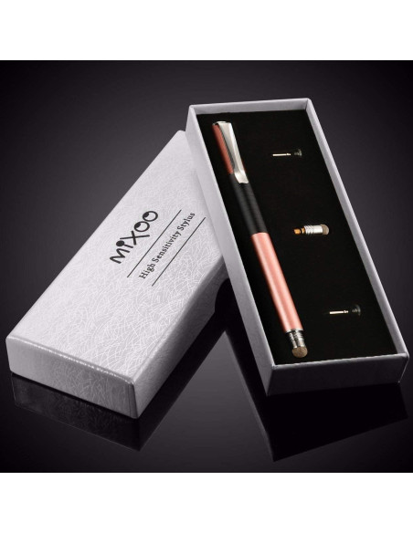 Lápiz Estilográfico Capacitivo Mixoo Oro Rosa 2 en 1 Universal Lápiz Estilográfico Capacitivo Mixoo Oro Rosa 2 en 1 Universal