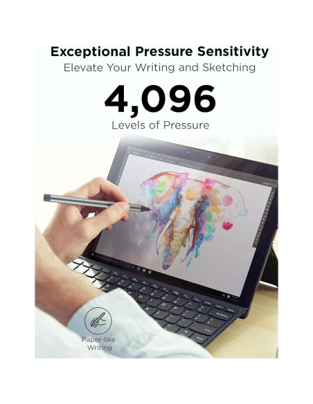 Lápiz Digital Lenovo 2 - Ultra-Táctil - 4096 Niveles de Presión - Gris Lápiz Digital Lenovo 2 - Ultra-Táctil - 4096 Niveles de Presión - Gris