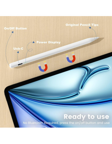 Lápiz Estilográfico Penlike para iPad 10 Gen, Carga Rápida