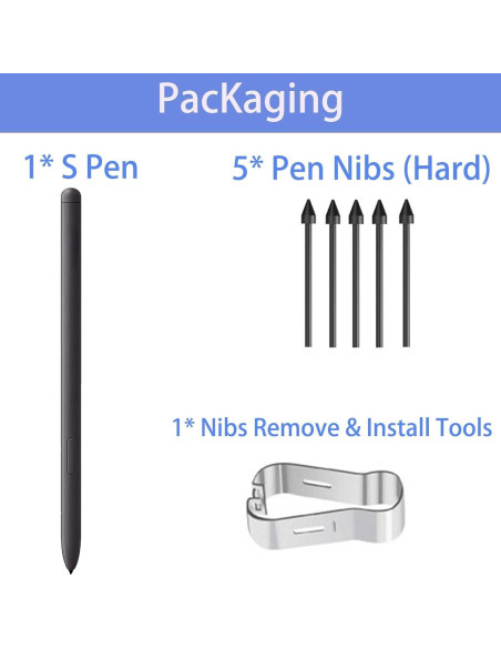 Lápiz Stylus Reemplazo Samsung Galaxy Tab S9 FE 4096 Niveles Gris Lápiz Stylus Reemplazo Samsung Galaxy Tab S9 FE 4096 Niveles Gris