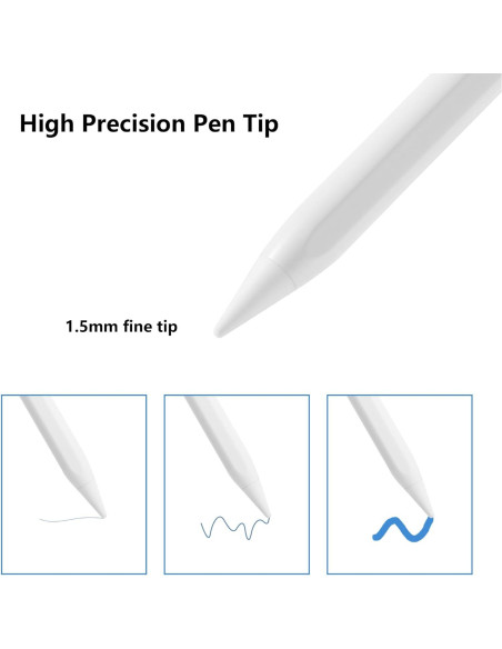 Lápiz Stylus Waiktyne para iPad 10 9 8 7 6 Gen, Pro 12.9 11 M4, Air M2, Mini A17 Pro - Blanco Lápiz Stylus Waiktyne para iPad 10 9 8 7 6 Gen, Pro 12.9 11 M4, Air M2, Mini A17 Pro - Blanco