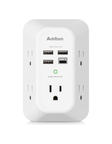 Cargador de pared USB Addtam 5 salidas 4 puertos carga rápida