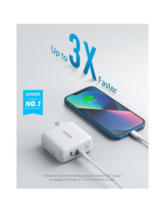 Cargador USB-C Anker 40W 2 Puertos PowerIQ 3.0 Plegable 2