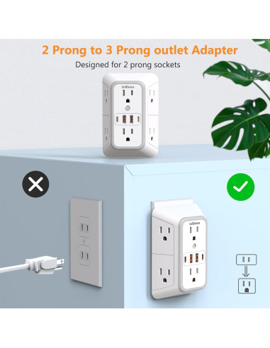 Cargador de Pared USB ZHONGSHAN 6 Salidas 4 Puertos 1050J