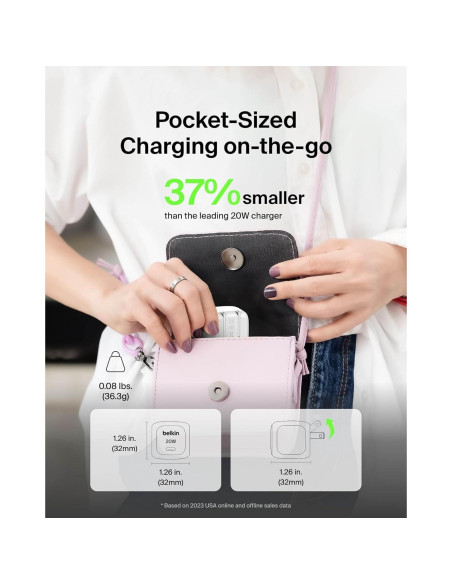 Cargador de Pared USB-C Belkin 20W Doble Pack - Blanco Cargador de Pared USB-C Belkin 20W Doble Pack - Blanco