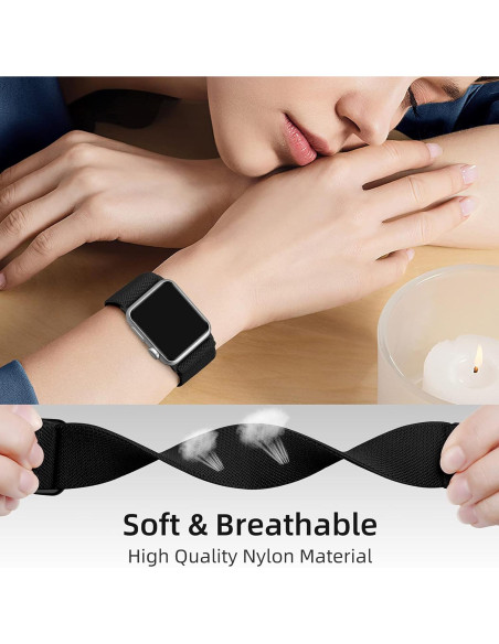 Banda Elástica de Nylon DaQin para Apple Watch 44mm 49mm 3 Piezas Banda Elástica de Nylon DaQin para Apple Watch 44mm 49mm 3 Piezas