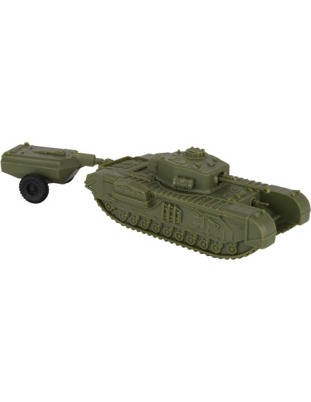 Tanque Churchill Crocodile BMC Toys 1:38 Verde OD Tanque Churchill Crocodile BMC Toys 1:38 Verde OD