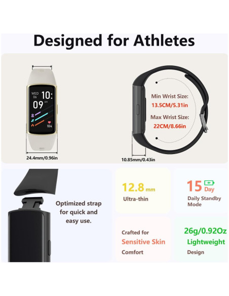 Reloj Inteligente FITVII FINO 2 con Monitoreo de Salud IP68 Reloj Inteligente FITVII FINO 2 con Monitoreo de Salud IP68