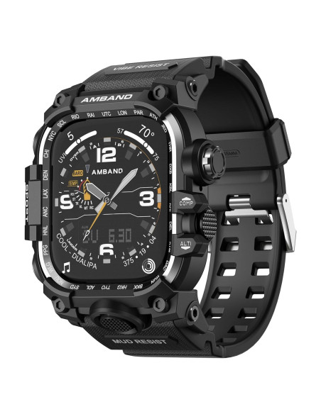 Funda con Correa amBand para Apple Watch 45mm - Negro Mate Funda con Correa amBand para Apple Watch 45mm - Negro Mate