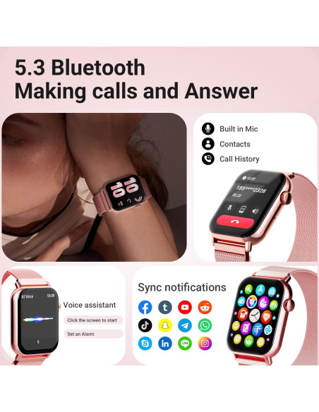 Reloj Inteligente Trendia TG09 Oro Rosa 1.83" Fitness IP68 Reloj Inteligente Trendia TG09 Oro Rosa 1.83" Fitness IP68