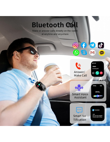 Reloj Inteligente QONBINK L70 Negro 1.85" HD Bluetooth IP68 Reloj Inteligente QONBINK L70 Negro 1.85" HD Bluetooth IP68