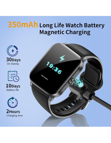Reloj Inteligente QONBINK L70 Negro 1.85" HD Bluetooth IP68