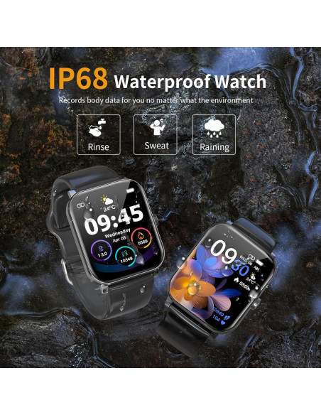 Reloj Inteligente QONBINK L70 Negro 1.85" HD Bluetooth IP68 Reloj Inteligente QONBINK L70 Negro 1.85" HD Bluetooth IP68