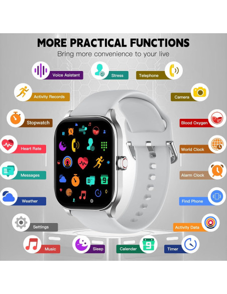 Reloj Inteligente Odsslgw P68 Gris 2.01" Monitoreo Salud Reloj Inteligente Odsslgw P68 Gris 2.01" Monitoreo Salud