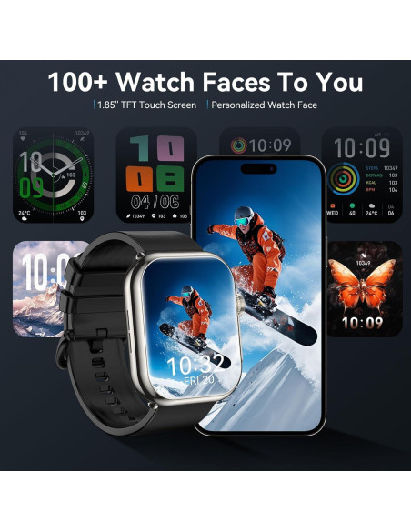 Reloj Inteligente QONBINK K62, 1.85" Pantalla HD, 100 Días Batería, IP68 Reloj Inteligente QONBINK K62, 1.85" Pantalla HD, 100 Días Batería, IP68