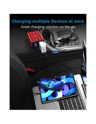 Inversor de Potencia FOVAL 150W 12V a 220V con 2 USB