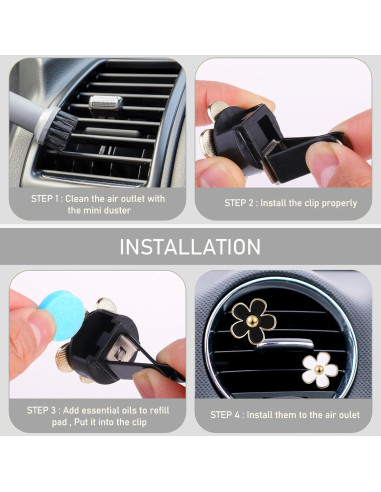 Ambientador de Auto Clip Ventilación Flor Sorcristy 8 Piezas