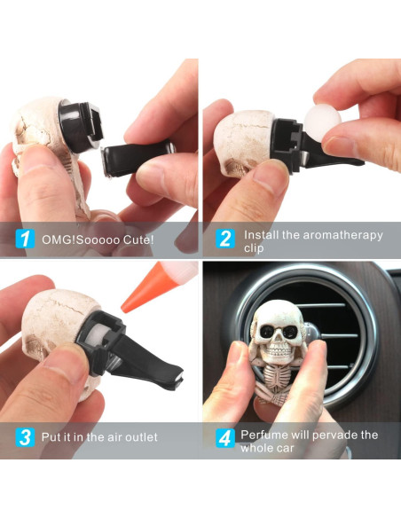 Ambientador de coche Idefair Calavera 3 Piezas Decorativas Ambientador de coche Idefair Calavera 3 Piezas Decorativas