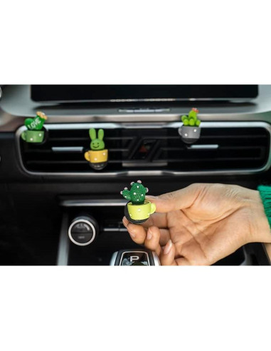 Paquete de 4 Ambientadores Decorativos Cactus LOVE para Auto