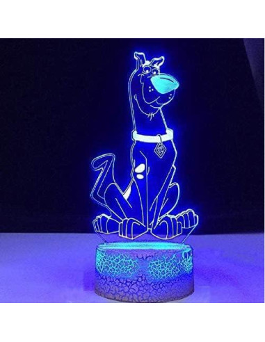 Lámpara Nocturna 3D LED Olwekqx Perro Caricatura 16 Colores