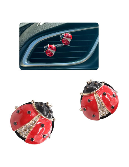 Clip de Ventilación de Coche ORIESSE Mariquita 2pcs con Aroma Clip de Ventilación de Coche ORIESSE Mariquita 2pcs con Aroma