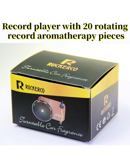 Ambientador de Coche R RUCKERCO Tocadiscos Vintage 20 Discos Ambientador de Coche R RUCKERCO Tocadiscos Vintage 20 Discos