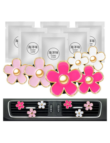 Accesorios de Coche HiComFly 6 Piezas Ambientadores Rosa