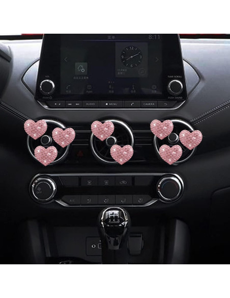 Clips de Ventilación Gowxs con Corazón Brillante Rosa - 2 Piezas Clips de Ventilación Gowxs con Corazón Brillante Rosa - 2 Piezas