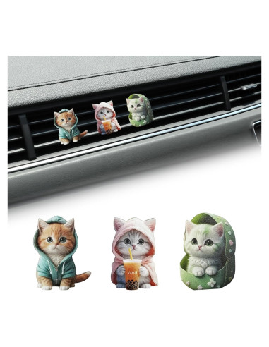 Clip Ambientador de Auto UHANBUT 3PCS Acrílico Colorido